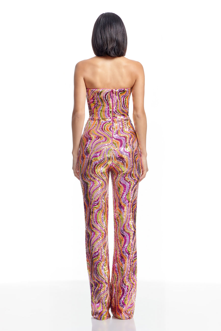 dress the population andy sequin jumpsuit Dress The Population Andy Strapless Sequin Women Jumpsuit