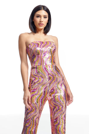 Andy Jumpsuit / Bright Fuchsia Multi