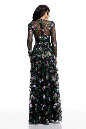 Angelina Dress / BLACK MULTI