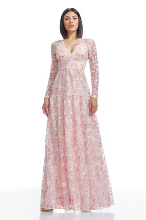 ANGELINA DRESS / SOFT PINK MULTI