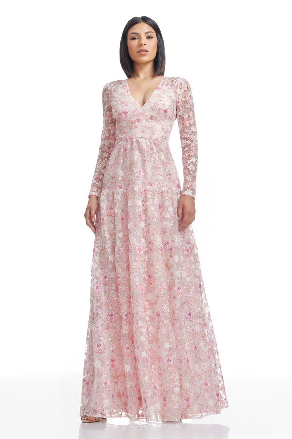 ANGELINA DRESS / SOFT PINK MULTI