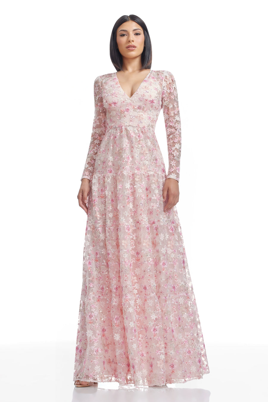 ANGELINA DRESS / SOFT PINK MULTI