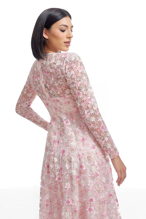 ANGELINA DRESS / SOFT PINK MULTI