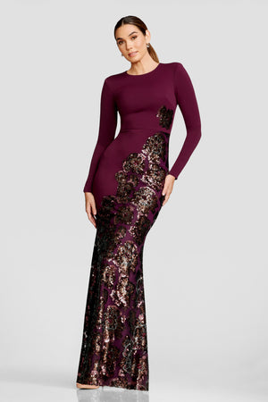 Anitza Gown / DARK CHERRY MULTI
