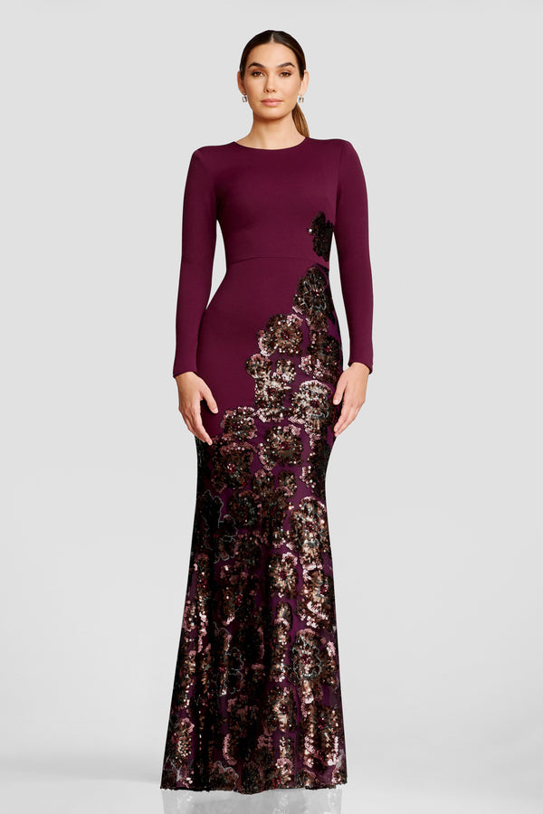 Anitza Gown / DARK CHERRY MULTI