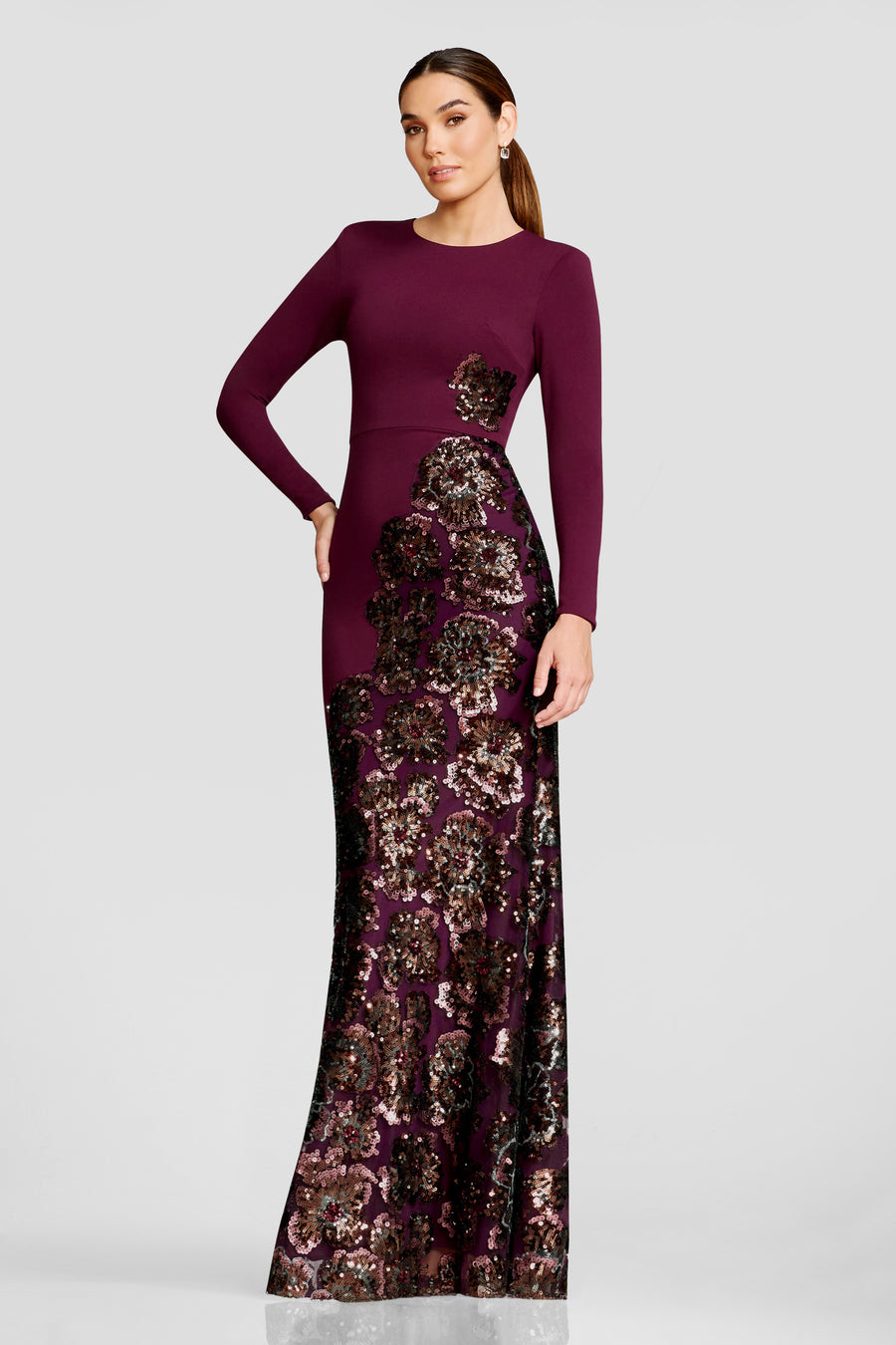 Anitza Gown / DARK CHERRY MULTI