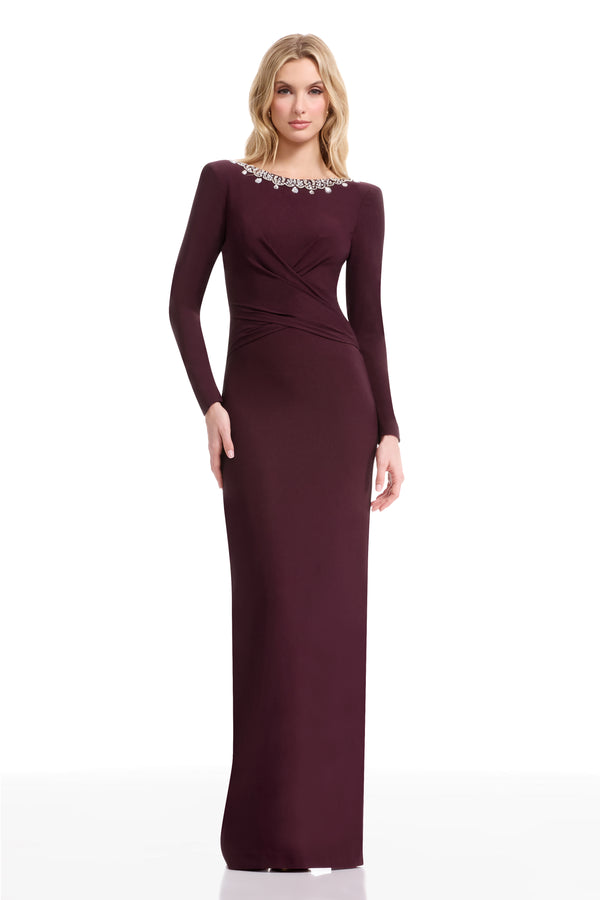 ANNE DRESS / DARK CHERRY