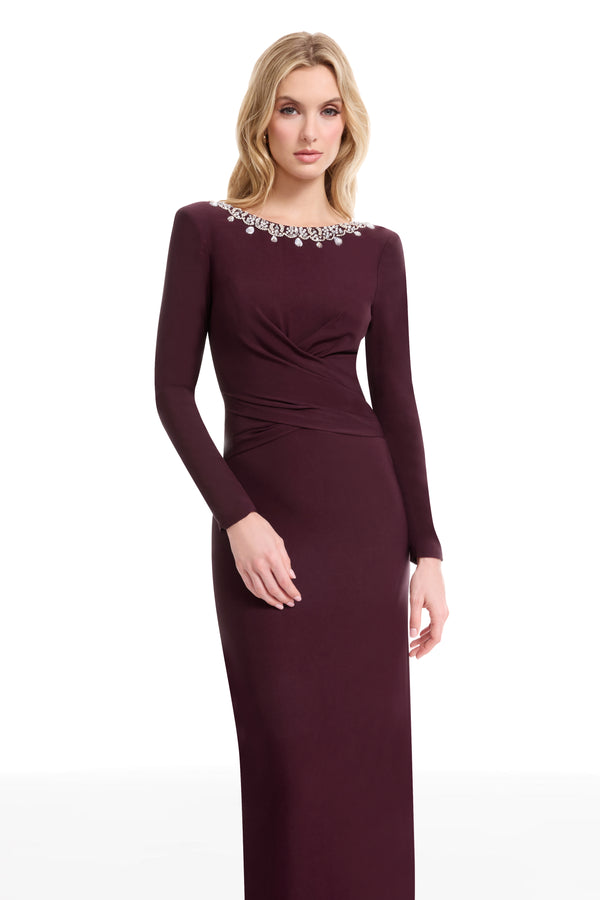 ANNE DRESS / DARK CHERRY