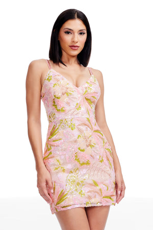 Anya Dress / SOFT PINK MULTI