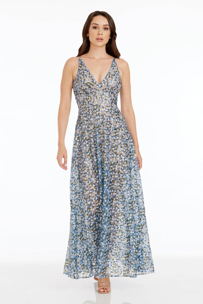 Aryiah  Gown / MINERAL BLUE