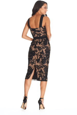 Aspen Dress / BLACK/NUDE