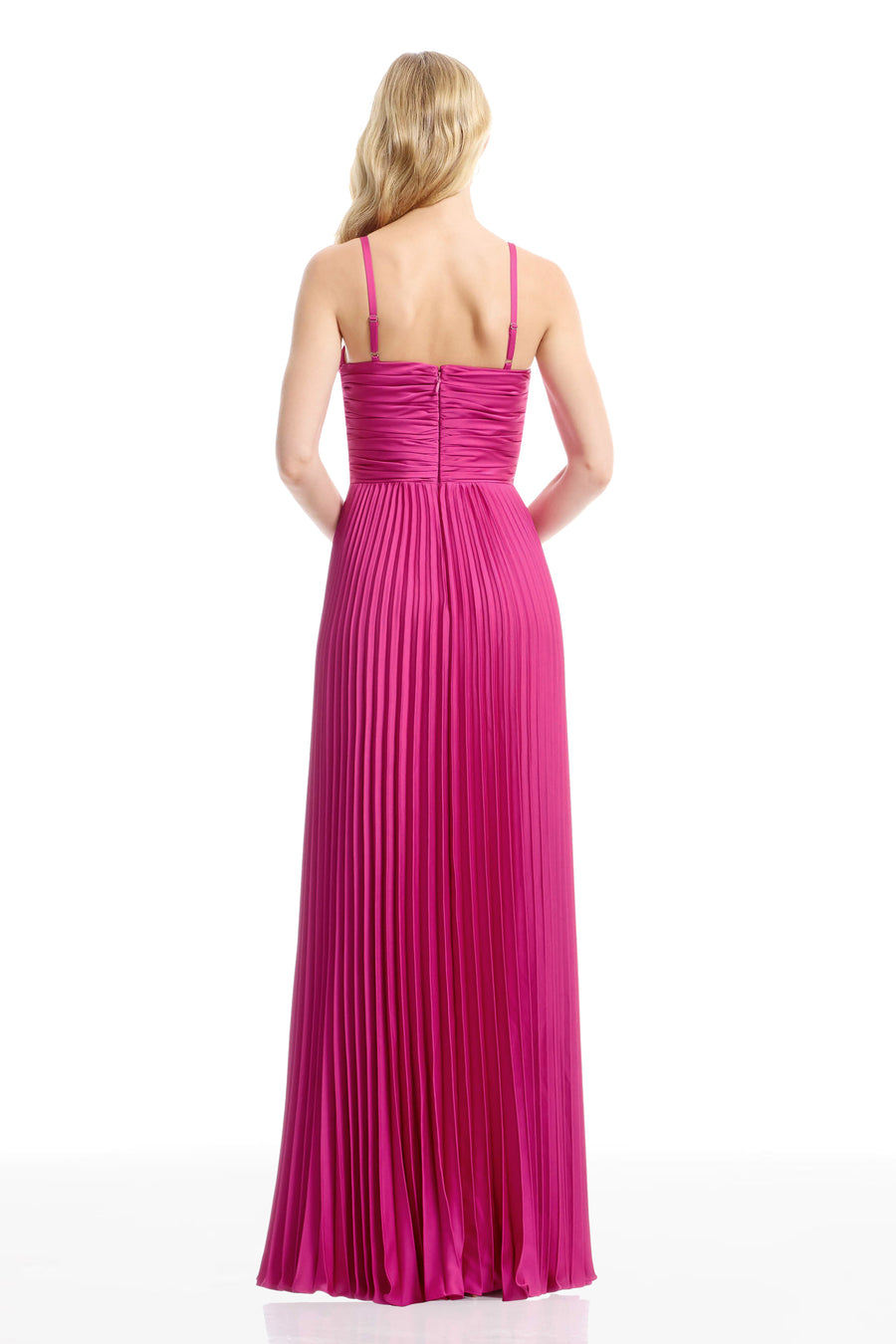 Dress the Population Women's Aspen Pleated Gown - Sky - Size Medium Dress the Population Women's Aspen Pleated Gown - Sky - Size Medium