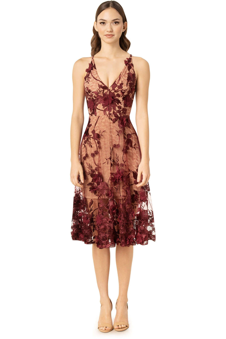 dress the population audrey dress Dress The Population Audrey Dress - Pink