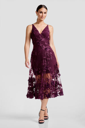 Audrey Dress / DARK CHERRY