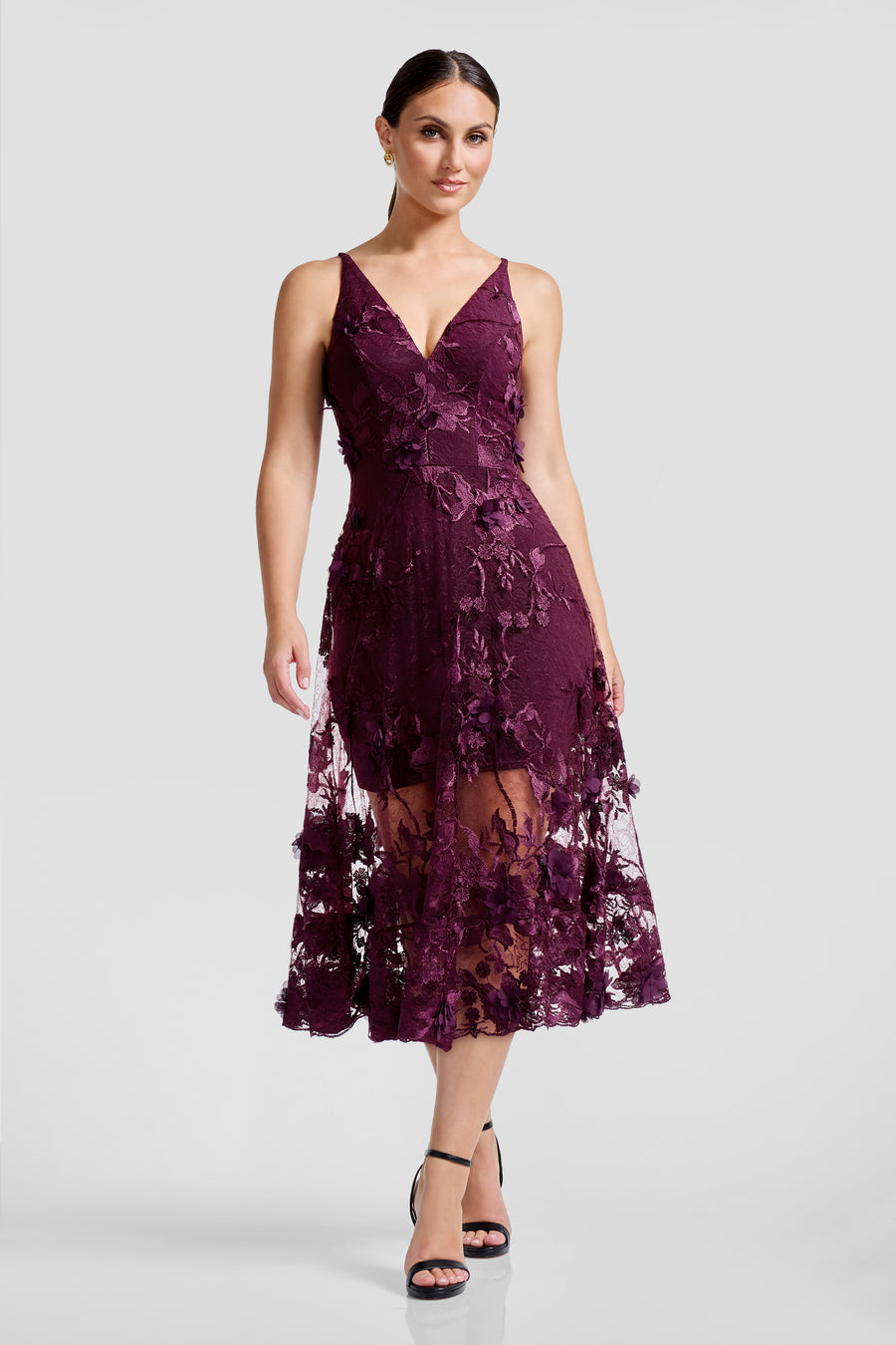 Audrey Dress / DARK CHERRY