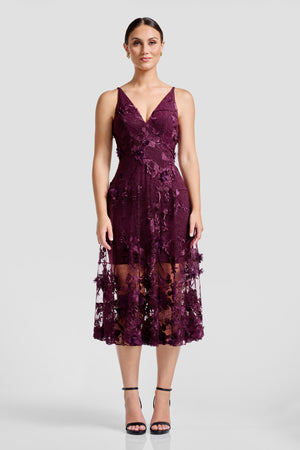 Audrey Dress / DARK CHERRY