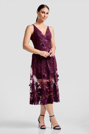 Audrey Dress / DARK CHERRY