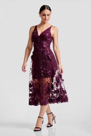Audrey Dress / DARK CHERRY