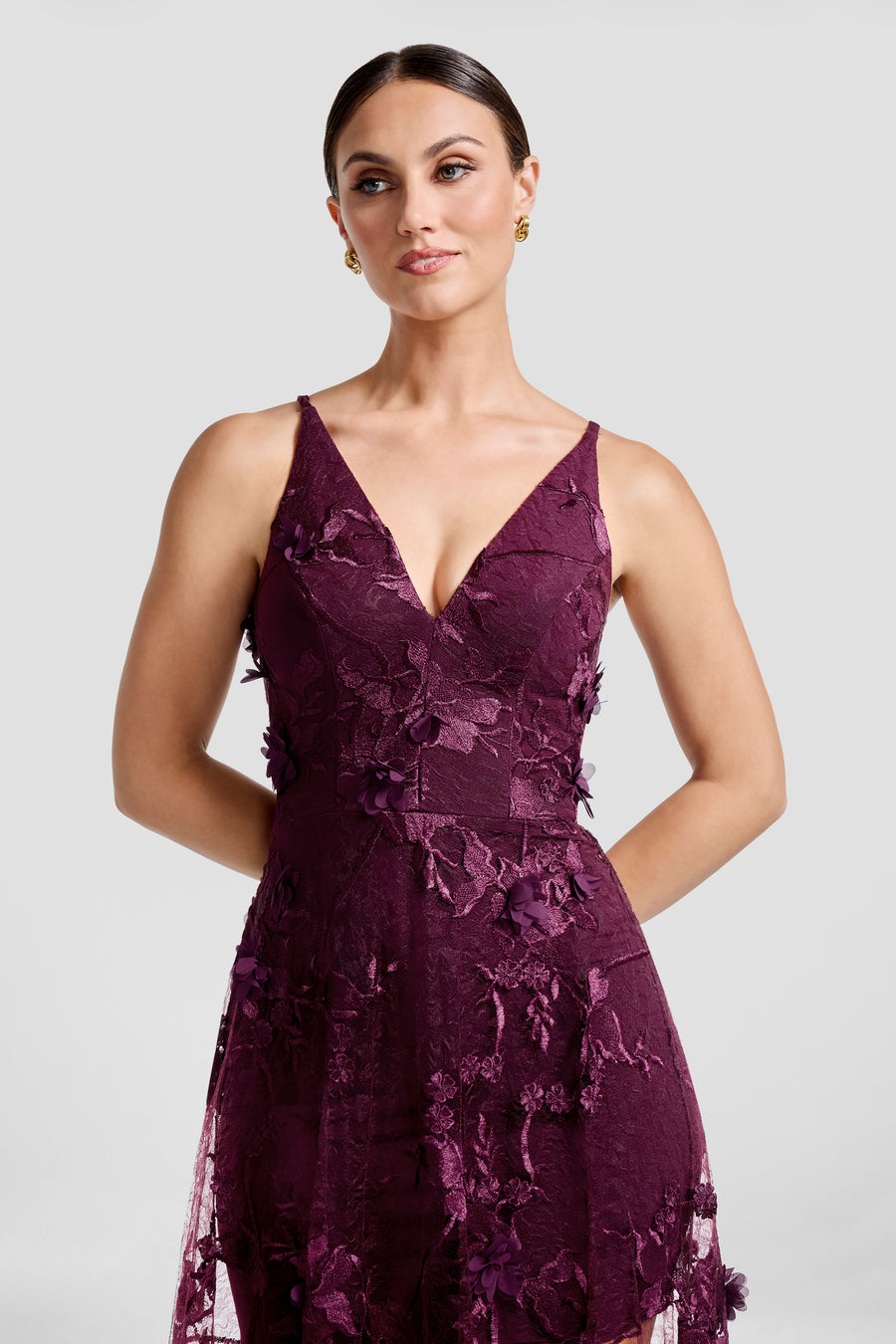 Audrey Dress / DARK CHERRY