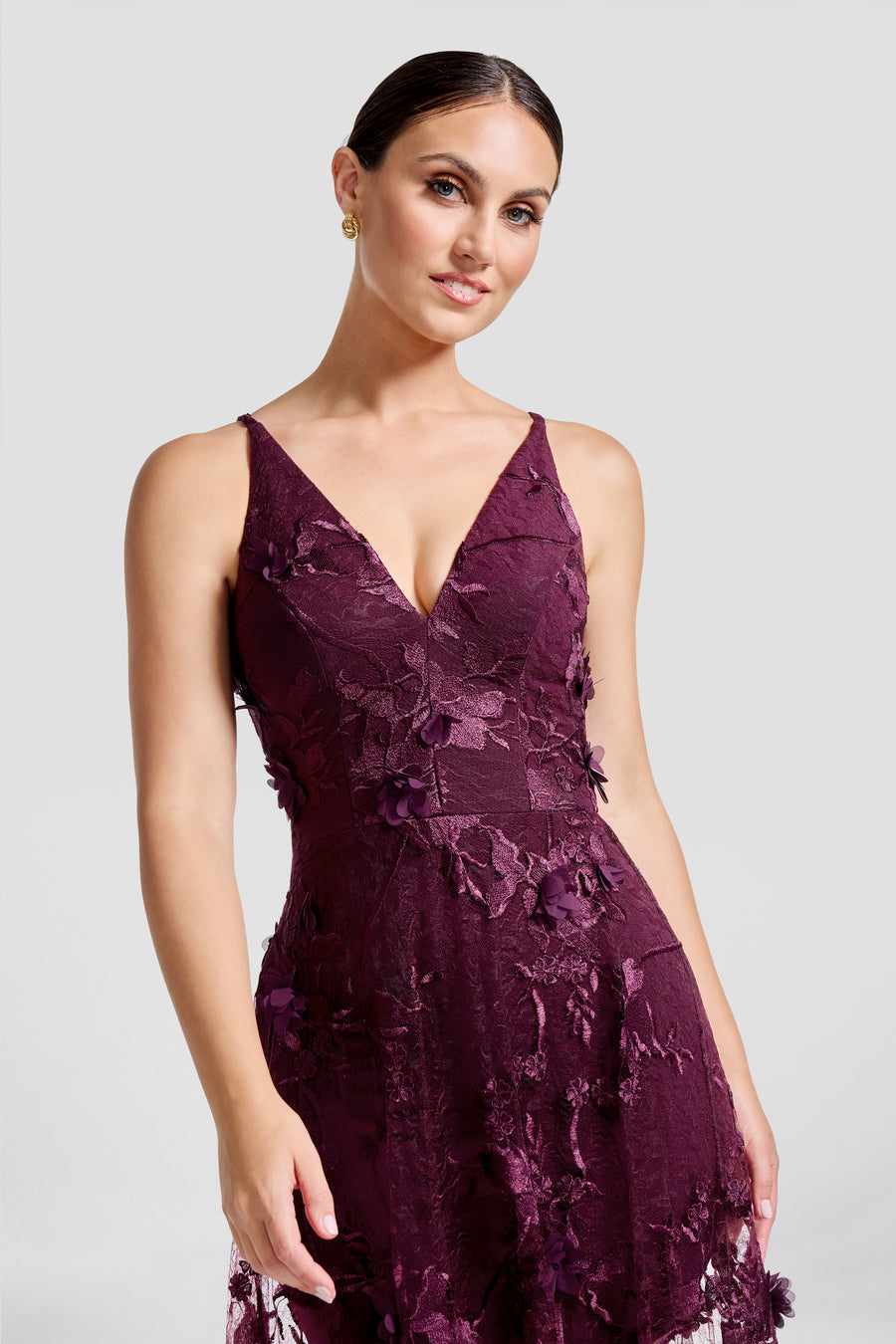 Audrey Dress / DARK CHERRY