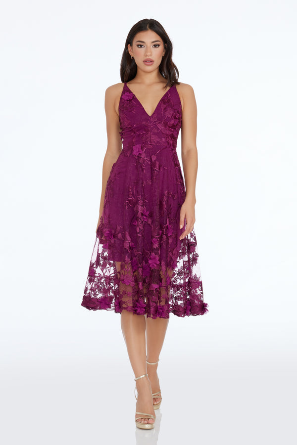 Audrey Dress / DARK MAGENTA
