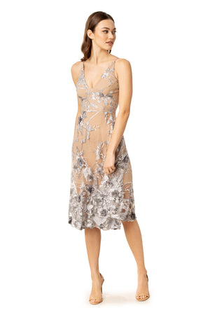 AUDREY DRESS / MINERAL BLUE-NUDE