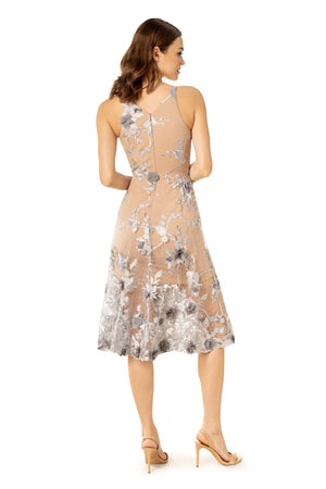 AUDREY DRESS / MINERAL BLUE-NUDE