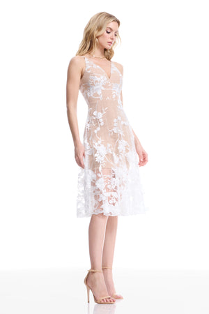 Audrey Dress / OFF WHITE/NUDE