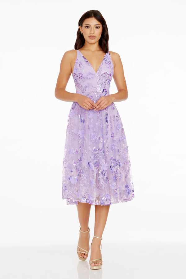 Audrey Dress / LAVENDER MULTI