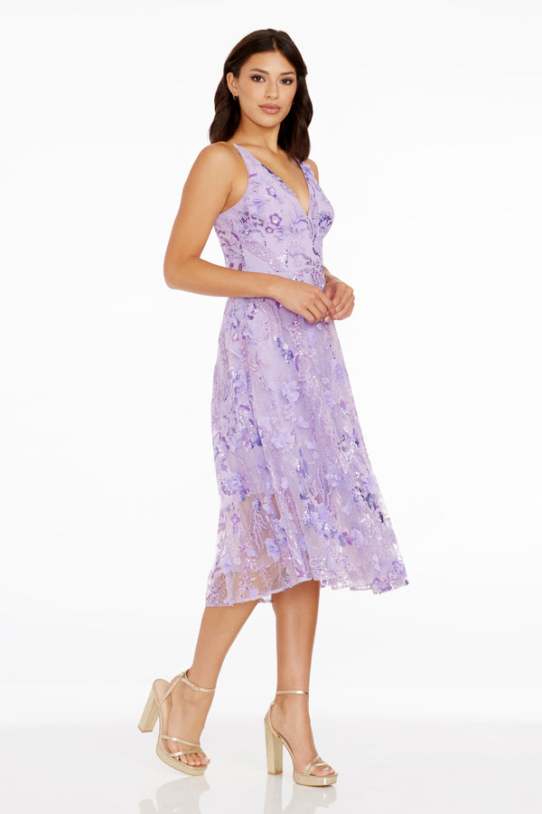 Audrey Dress / LAVENDER MULTI