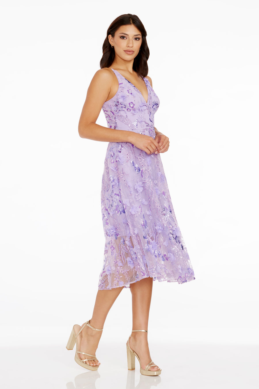 Audrey Dress / LAVENDER MULTI