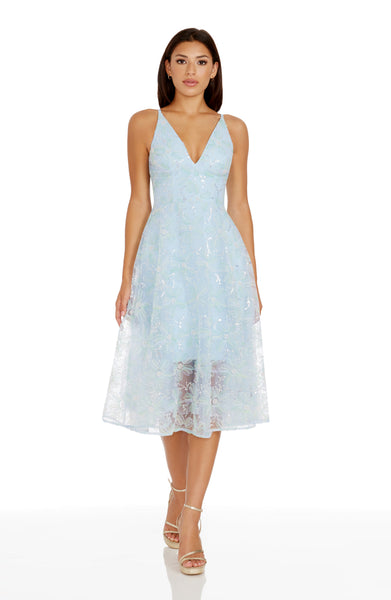 Dress the Population Audrey Dress - Blue - XS