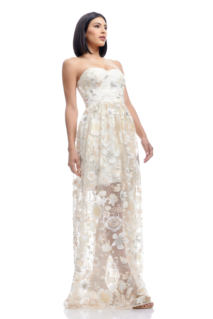 Audrina Dress / Ivory Multi