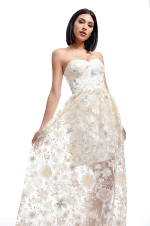 Audrina Dress / Ivory Multi