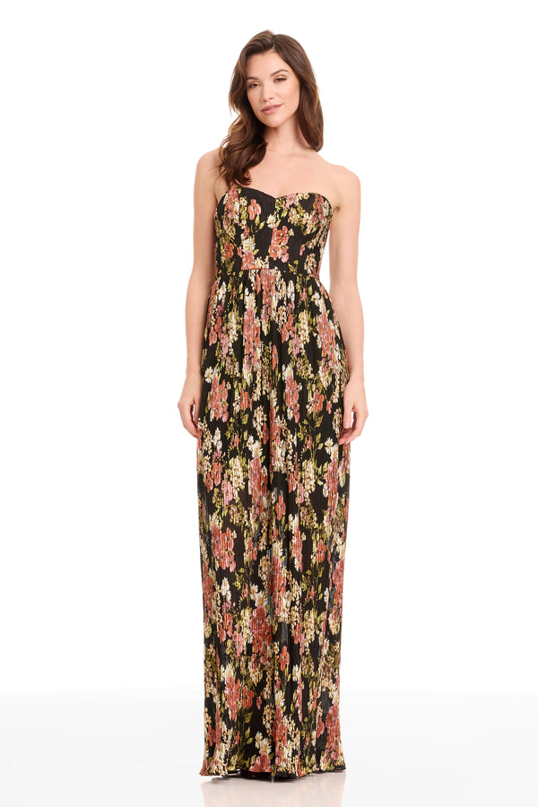 AUDRINA DRESS / BLACK MULTI