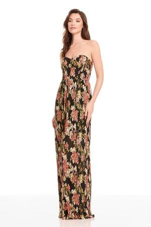 AUDRINA DRESS / BLACK MULTI