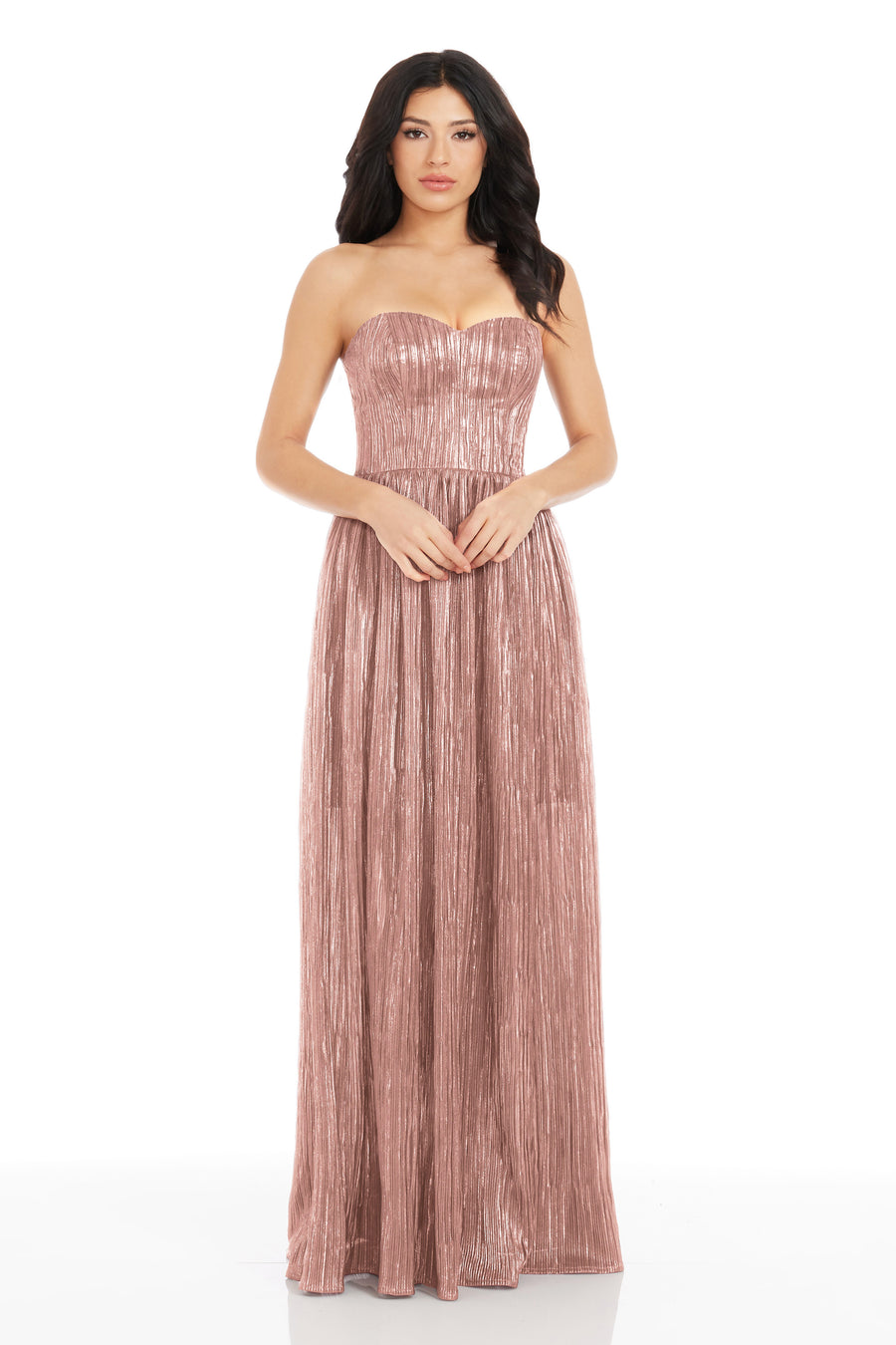 Dress The Population Women's Audrina Strapless Gown - Purple - Gowns Dress The Population Women's Audrina Strapless Gown - Purple - Gowns