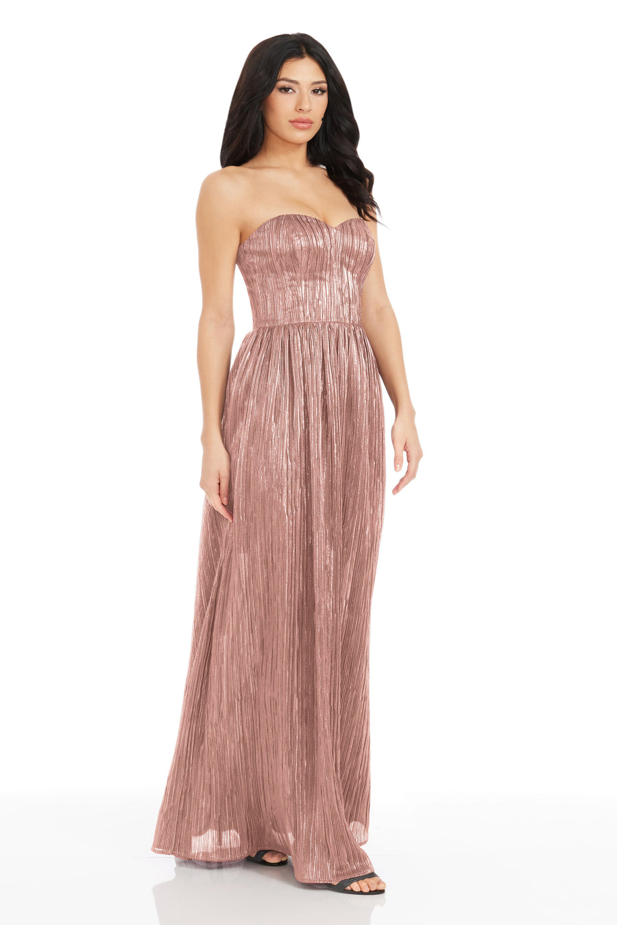 Dress The Population Women's Audrina Strapless Gown - Purple - Gowns Dress The Population Women's Audrina Strapless Gown - Purple - Gowns