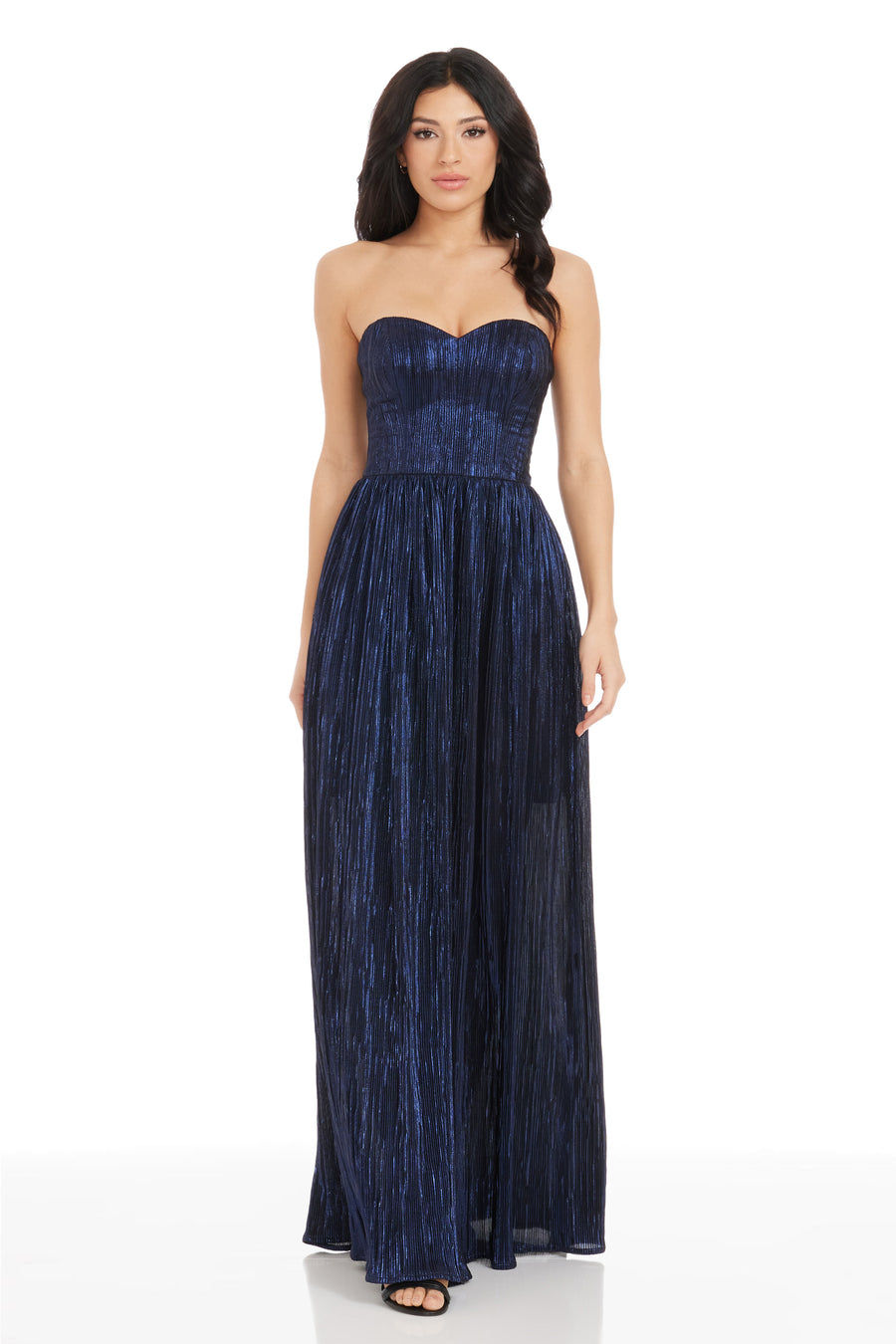 dress the population audrina Dress The Population Audrina Gown - Blue
