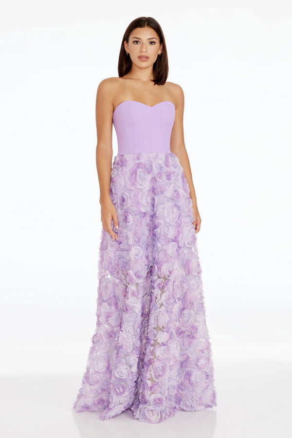 Audrina Gown / LAVENDER MULTI