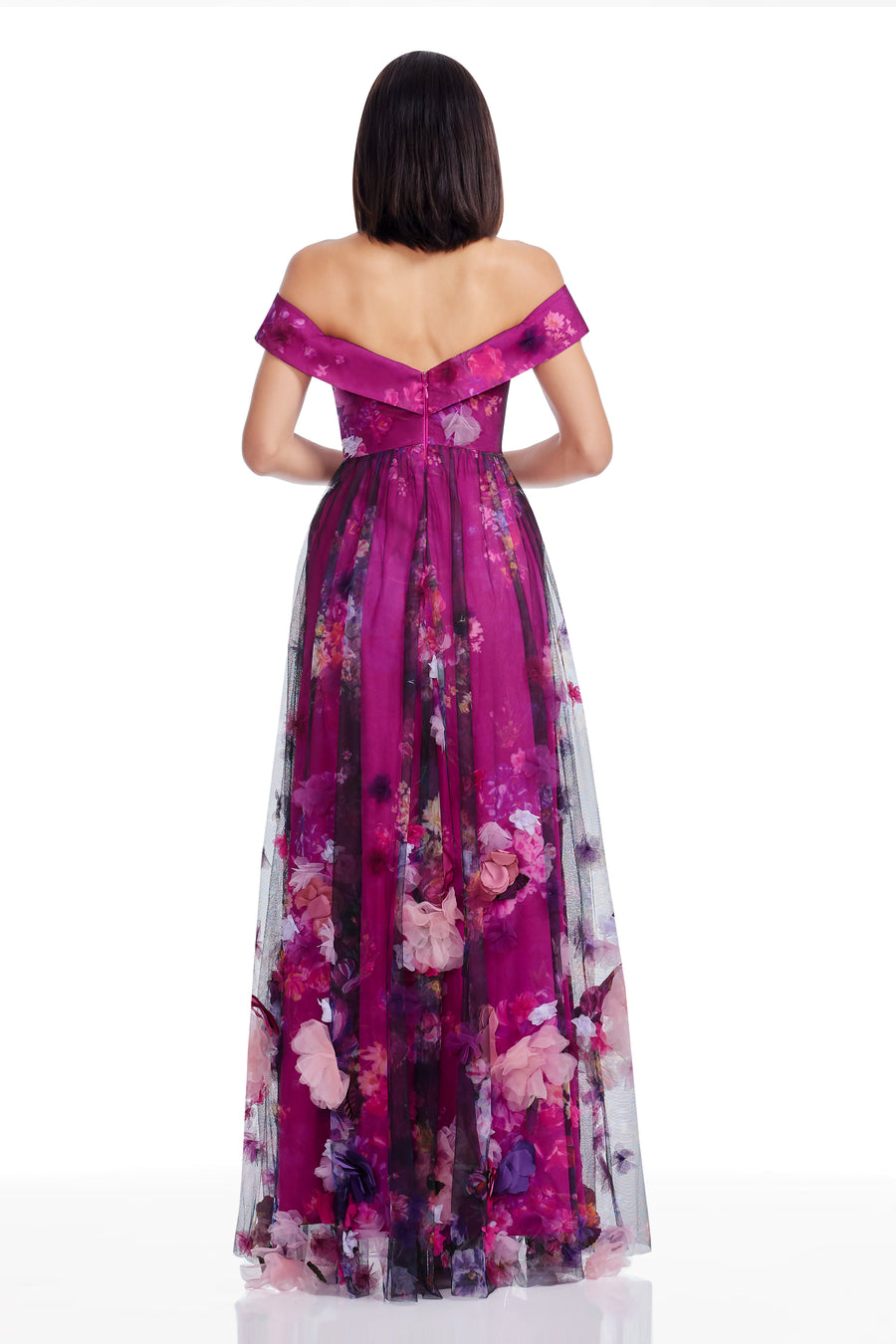 Aurea Dress / DARK MAGENTA MULTI