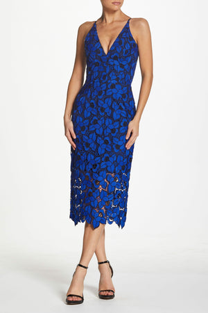 Abril Dress / COBALT/BLACK