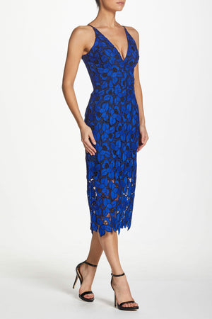 Abril Dress / COBALT/BLACK