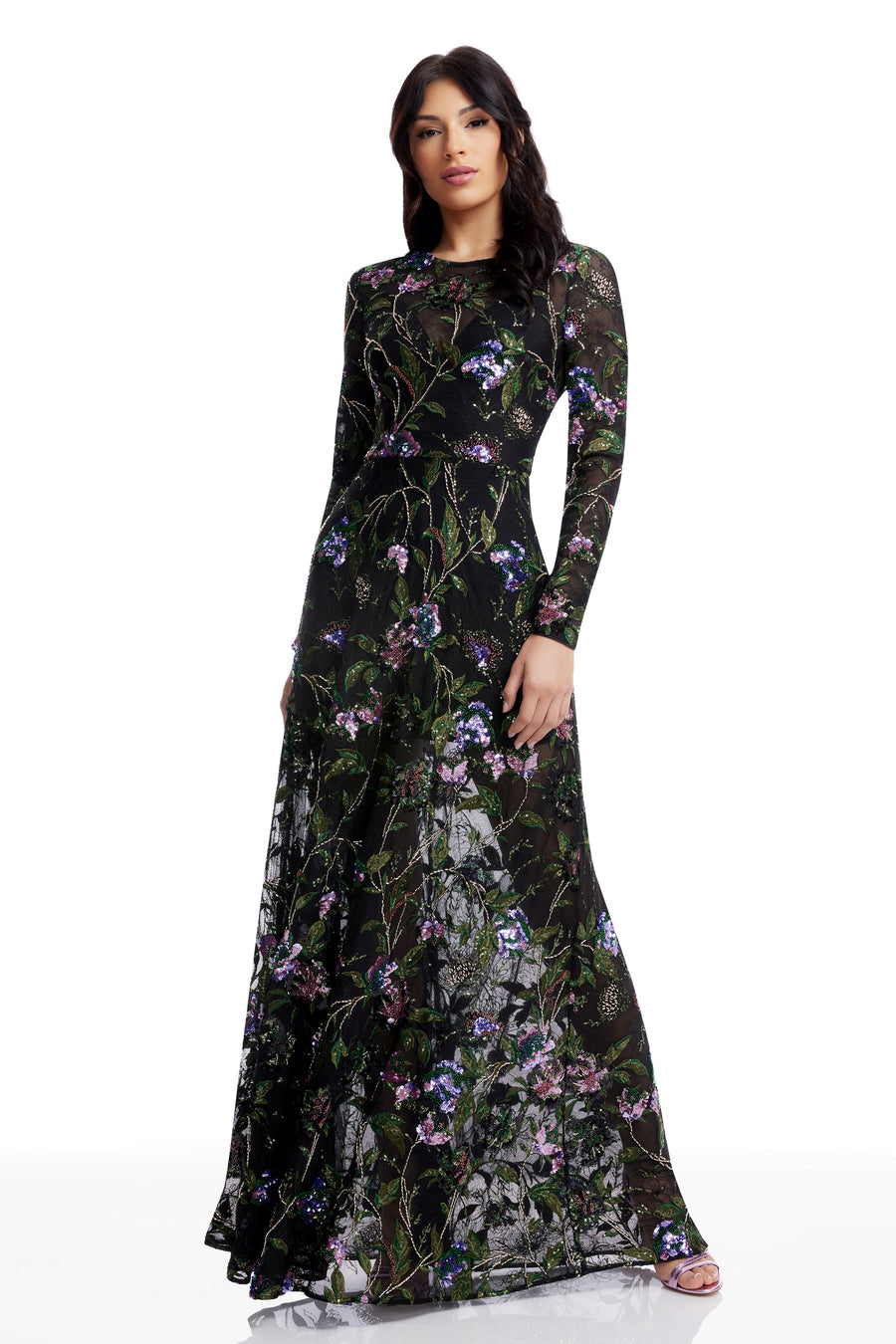 Ava Dress / BLACK MULTI