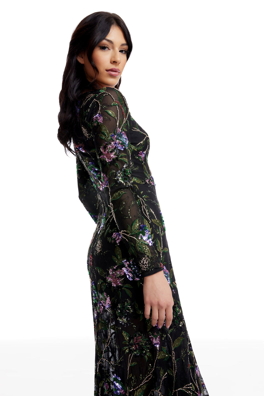 Ava Dress / BLACK MULTI