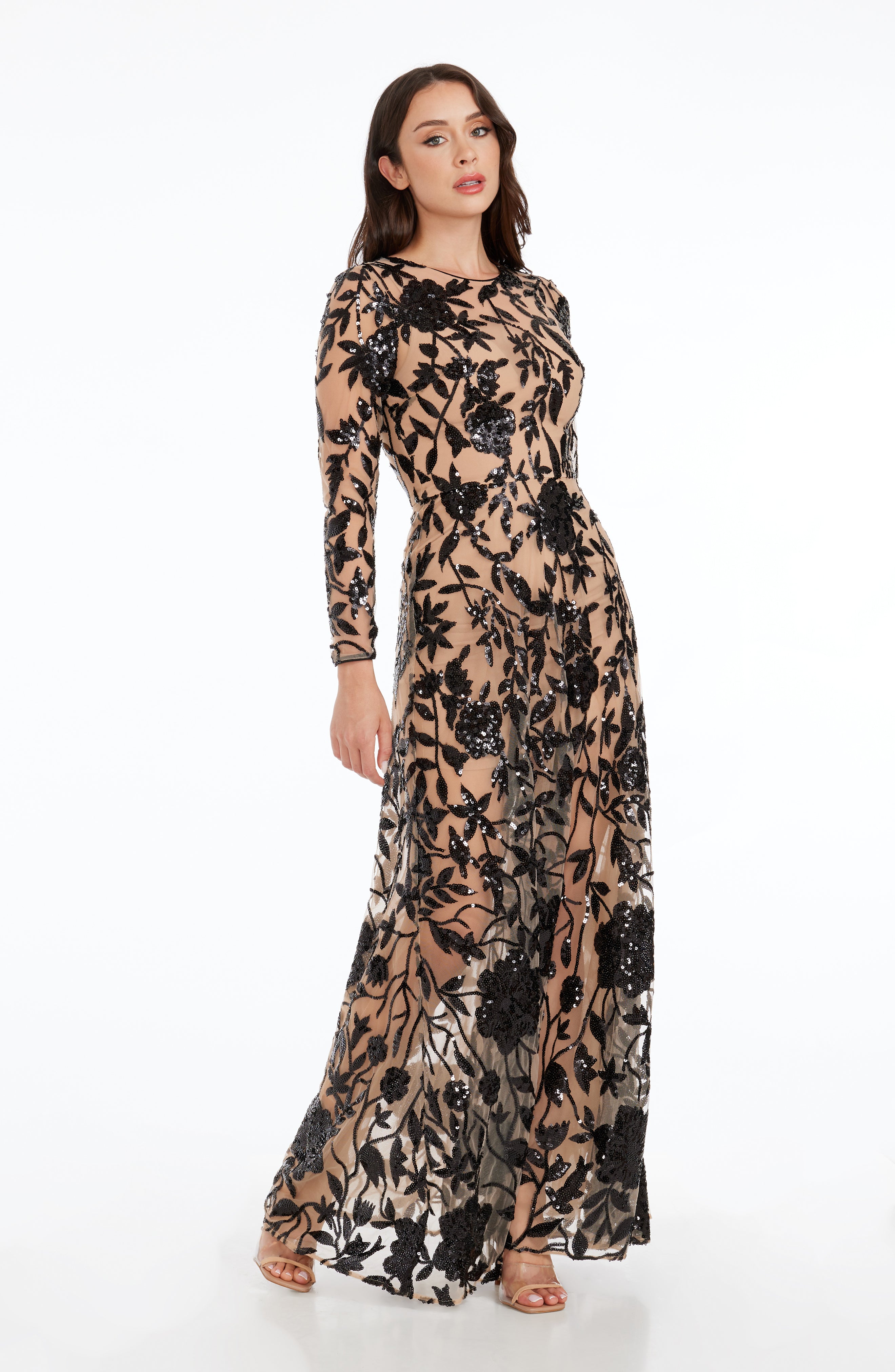 Ava Gown, S / BLACK-NUDE Ava Gown, S / BLACK-NUDE