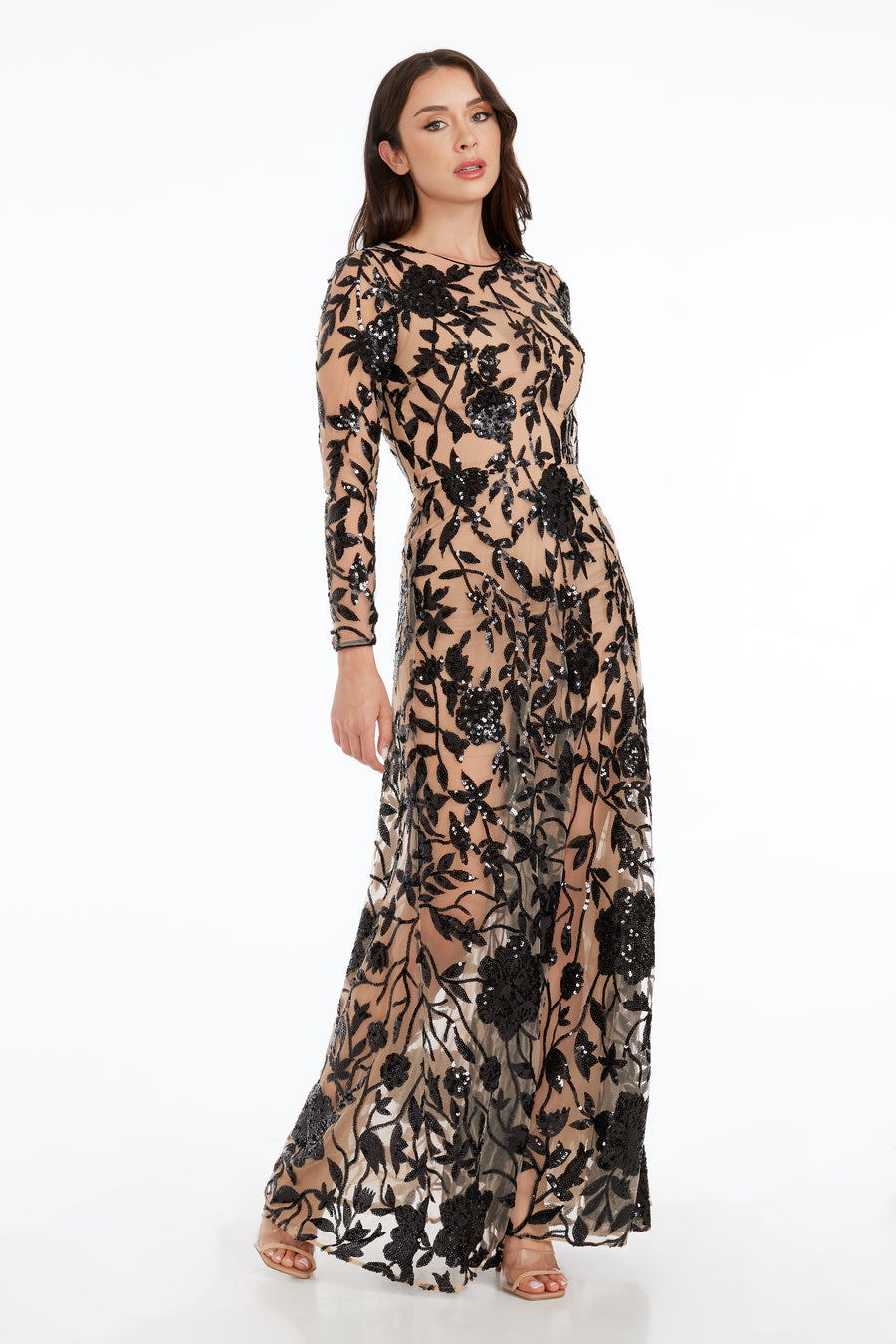 Dress the Population Ava Dress - BLACK-NUDE - Black - S Dress the Population Ava Dress - BLACK-NUDE - Black - S