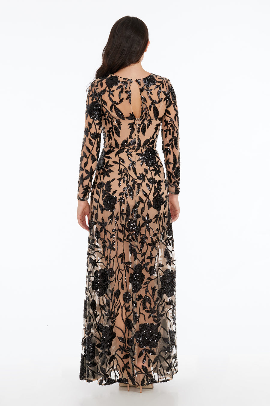 Ava Dress / BLACK-NUDE