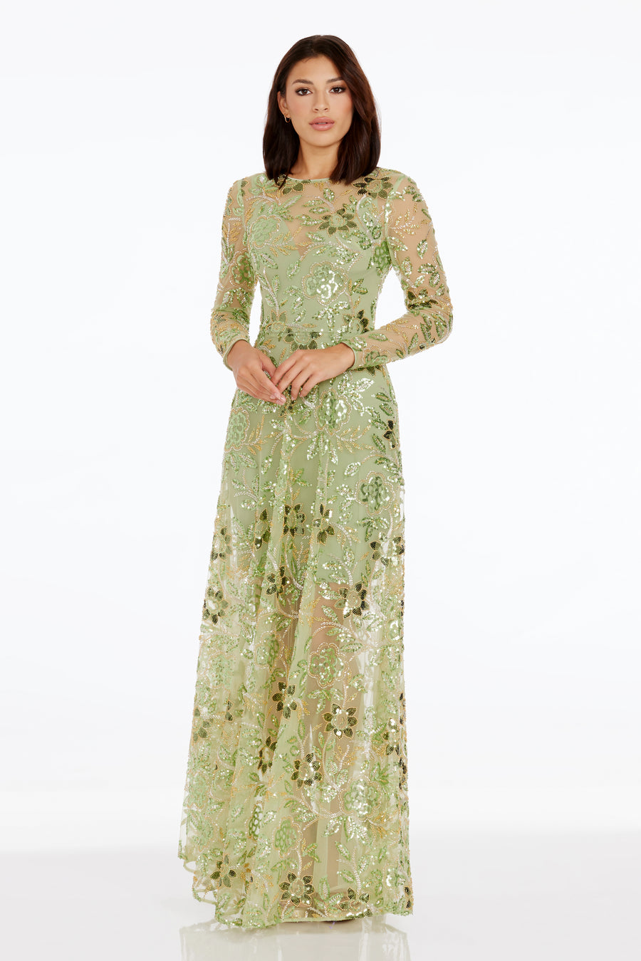 dress the population ava gown Ava Gown S / BLACK-NUDE