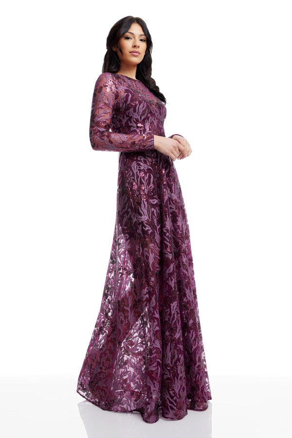 Ava Dress / DEEP PLUM MULTI
